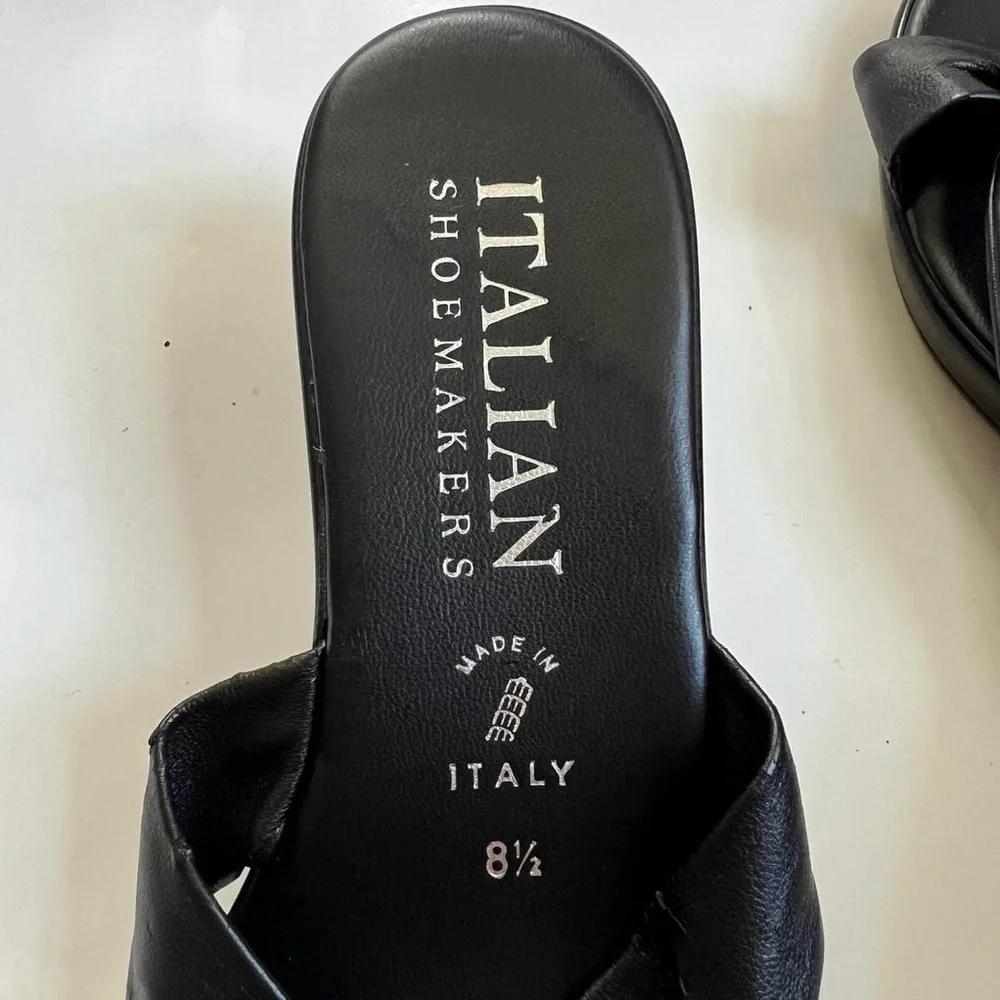 Italian ShoeMakers‎ Made in Italy 🇮🇹 Black Sandals Size 8 1/2